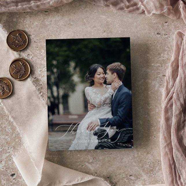 Fintvätt av svart fotomall - tack för ditt kort (Skapare uppladdad)