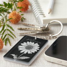 Fintvätt av svartvitt Daisy