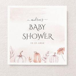 Fintvätt av  varm tonfall Pumpkin Baby Shower Pappersservett