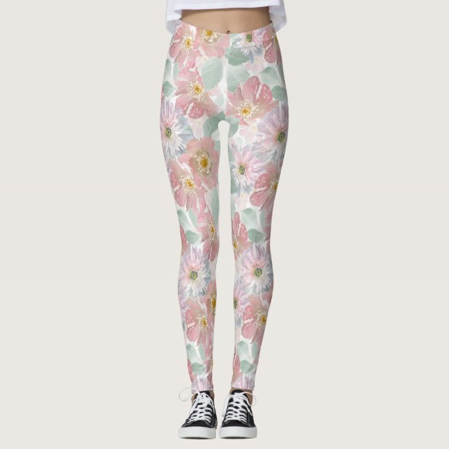 Fintvätt av vattenfärg. leggings (Framsida)