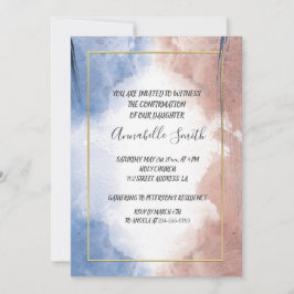 Fintvätt av vattenfärg med anknytning till vinkar inbjudningar