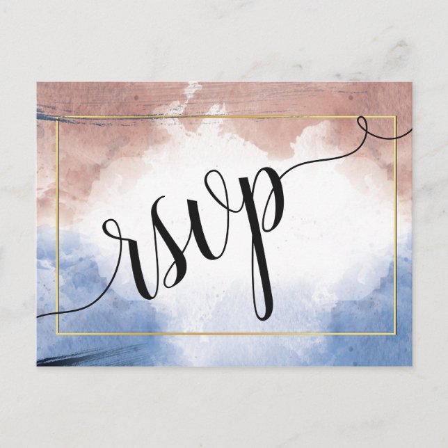 Fintvätt av vinkar osa inbjudan vykort (Framsida)