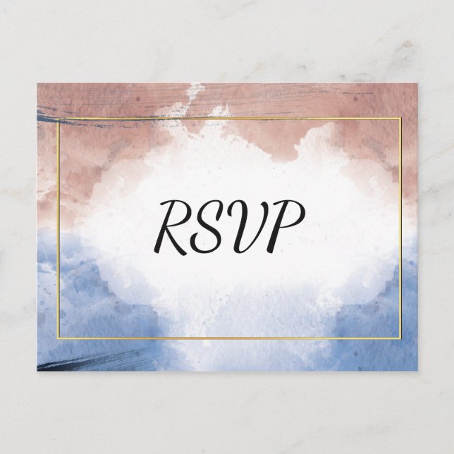 Fintvätt av vinkar osa inbjudan vykort (Framsida)