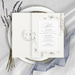 Fintvätt av Wildblomma Bröllop Ivory White ID1102<br><div class="desc">Med mjuka blommigtar med vattenfärg förkroppsligar bröllop-menyn underskattad elegans i en lugnande palett av elfenben, varmt beige och dammigt blått grått. Den ömtåliga, feta utformningen skapar en romantisk men sofistikerad atmosfär, perfekt för moderna, rustiska eller klassiska bröllop teman. Varje bröllop-mall i den här sviten är helt och hållet anpassade, vilket...</div>