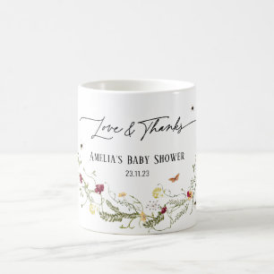 Fintvätt av Wildblommor Personlig Baby Shower Mugg