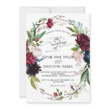 Fintvätt Blått Blommigt Bröllop