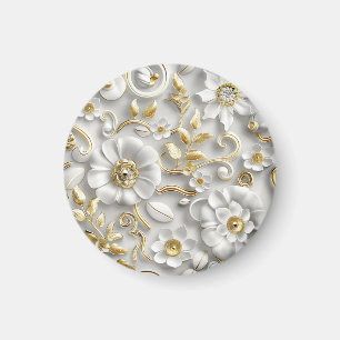 Fintvätt Blommigt Magnet