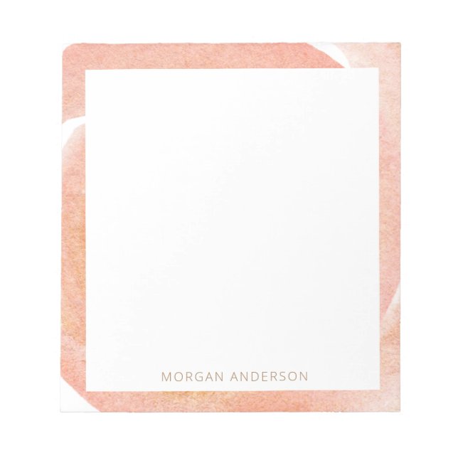 Fintvätt blommigt, monogram anteckningsblock (Framsida)