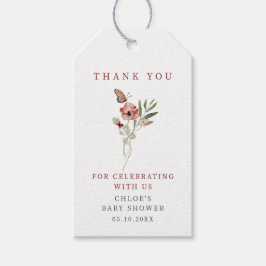 Fintvätt-Blommigten Butterfly Bouquet Presentetikett