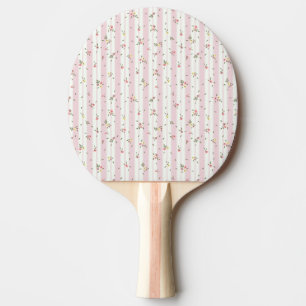 Fintvätt Blommönster Bakåt Solid Rosa Pingisracket