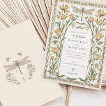 Fintvätt Bröllop Dragonfly-Blommigten Nouveau Inbjudningar<br><div class="desc">Den här krävande bröllopsinbjudan innehåller en delikat utformning av Art nouveau, som är försedd med en vackert detaljerad drakfluga och motiv för mjuk blommigt i pastellskuggor av gult och grönt. På kortets framsida visas den invecklade drakflygande grafiken, omgiven av blommor och löv av elegant, som skapar en god och sofistikerad...</div>