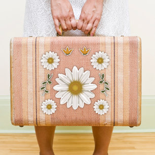 Fintvätt Daisy Hand Drawn Blommigt Botaniskt Klistermärken