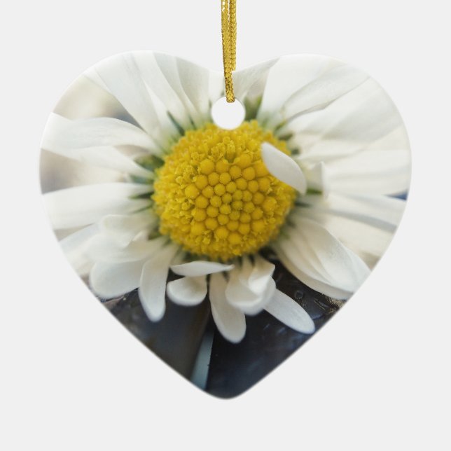 Fintvätt daisy julgransprydnad keramik (Framsidan)