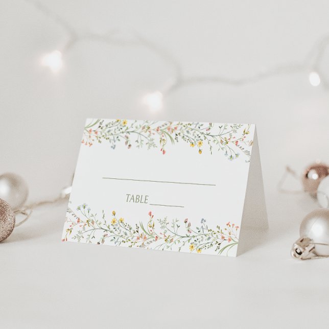 Fintvätt från Vilden Flower Vår bröllop Placeringskort (Skapare uppladdad)