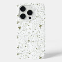Fintvätt Grönt Blommigt iphone case med Soft Botan