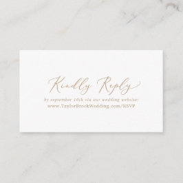 Fintvätt Guld Calligraphy Bröllop OSA Tilläggskort