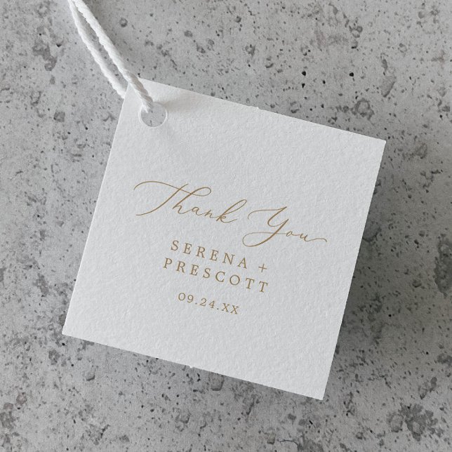 Fintvätt Guld Calligraphy Tack Gåvor Etiketter (Skapare uppladdad)