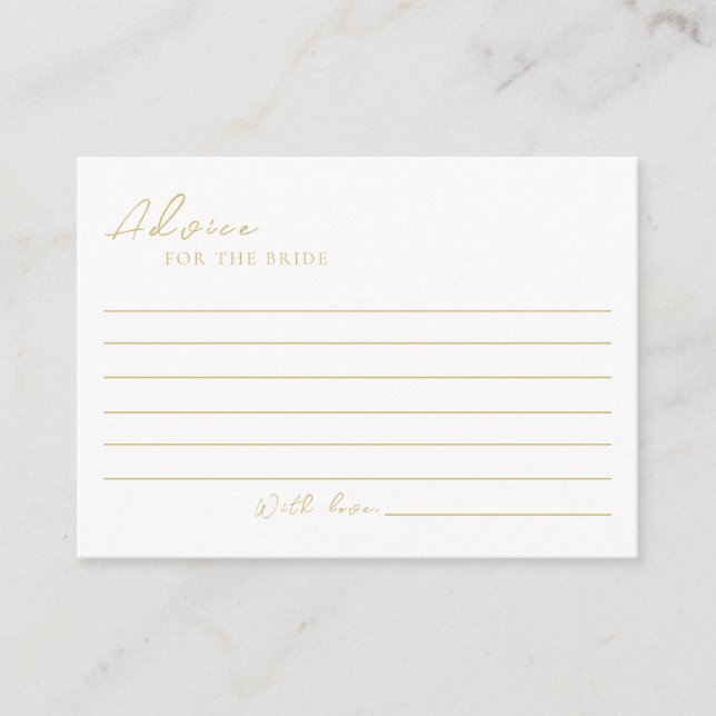 Fintvätt Guld Elegant Möhippa Rådkort (Framsida)