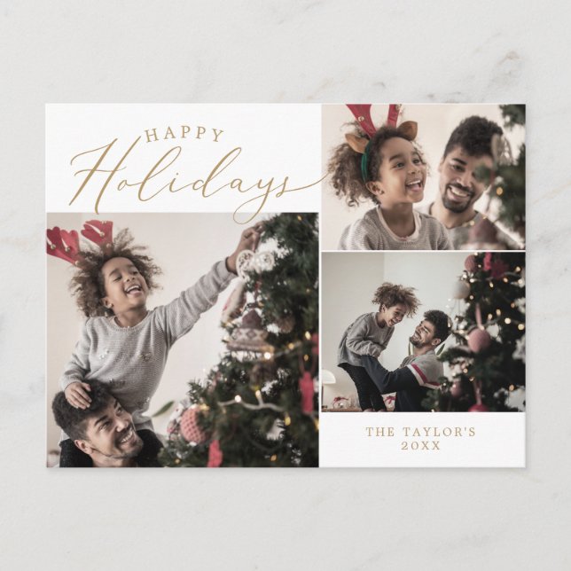 Fintvätt Guld Glad helg 3 - fotonyhetsbrev Vykort (Framsida)