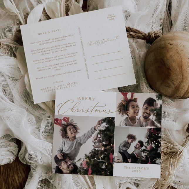 Fintvätt Guld God jul 3 - fotonyhetsbrev Helg Vykort (Skapare uppladdad)