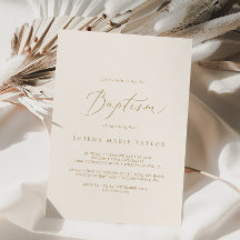 Fintvätt Guld-kalligrafi | Cream Baptism