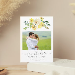 Fintvätt Gult Blommigt par Photo Summer Garden Spara Datumet