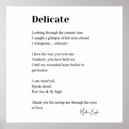 Fintvätt i Kärlek Dikt, väggkonst Poster dekoratio