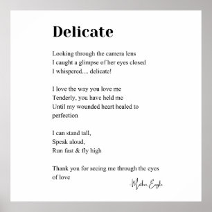 Fintvätt i Kärlek Dikt, väggkonst Poster dekoratio