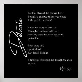 Fintvätt i Kärlek Dikt, väggkonst Poster dekoratio