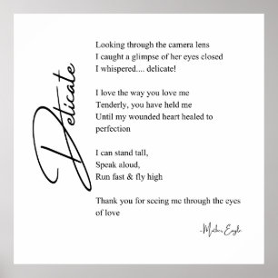 Fintvätt i Kärlek Dikt, väggkonst Poster dekoratio