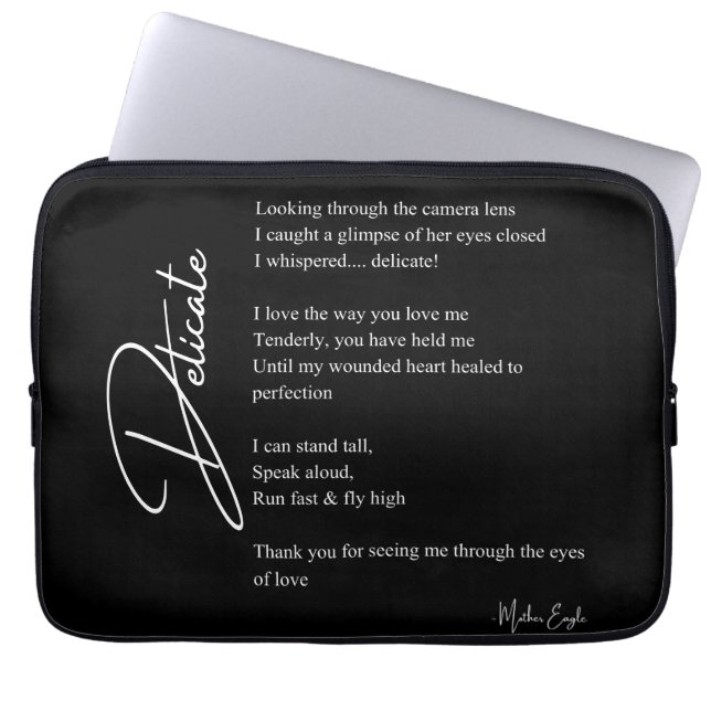 Fintvätt i Kärlek Dikt, väggkonst Poster dekoratio Laptop Fodral (Framsidan)