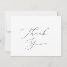 Fintvätt i Silver-calligrafi - tackkort Tack Kort