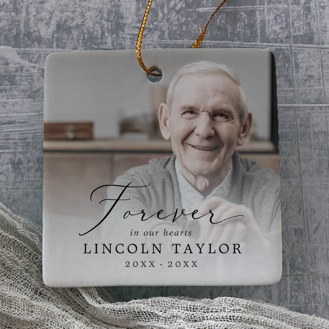 Fintvätt i våra Hearts Grandpa Memorial Julgransprydnad Keramik (Skapare uppladdad)