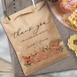 Fintvätt Kalligrafi | Tack Wedding Favor Bag