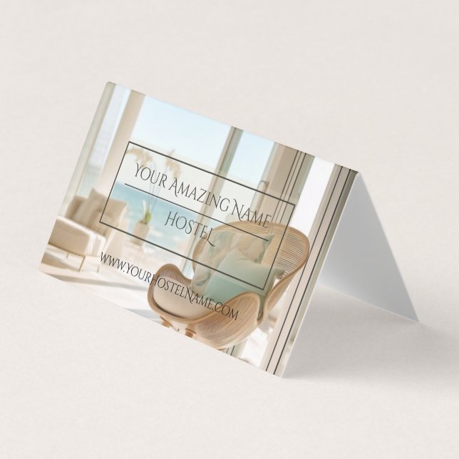 Fintvätt med bed och breakfast Hostel Photo Delica Visitkort (Framsida)