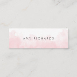 Fintvätt med Rosa Elegant med vattenfärg Pastel Mini Visitkort