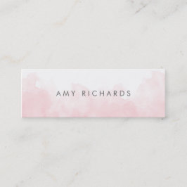 Fintvätt med Rosa Elegant med vattenfärg Pastel Mini Visitkort