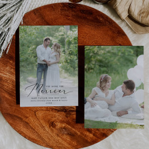 Fintvätt mer av Merrier Gravid Photo Julkort