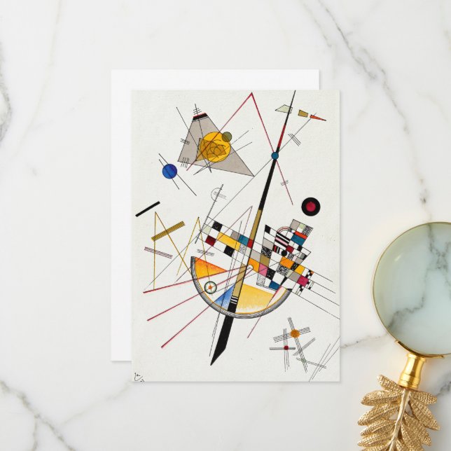 Fintvätt, nr 85 av Wassily Kandinsky Tack Kort (Fram/Back In Situ)