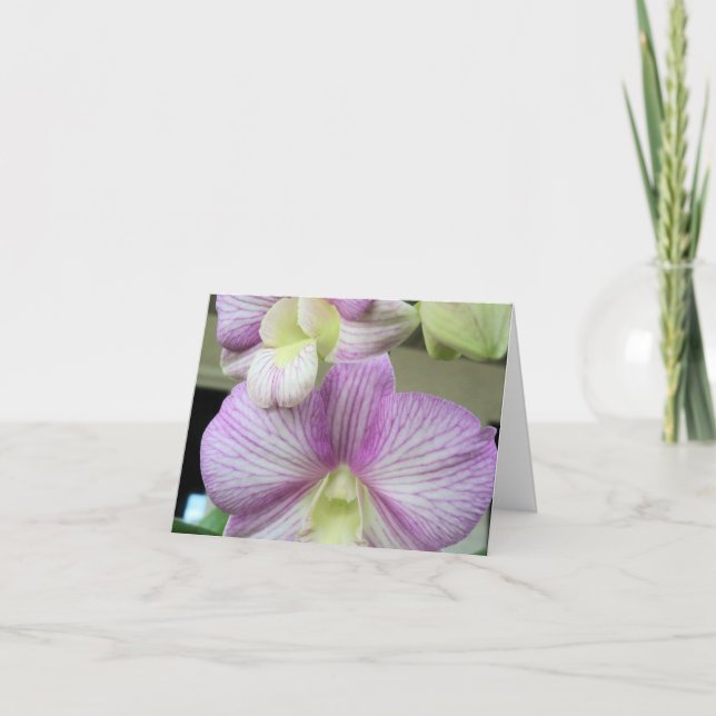 Fintvätt och lila på ett tackkort (Framsida)