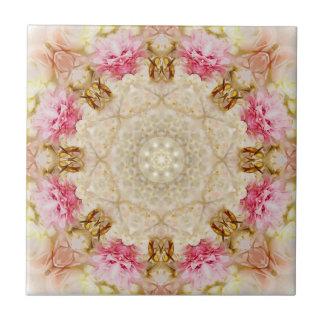 Fintvätt och Rosa Mandala Design Ceramic Tile Kakelplatta