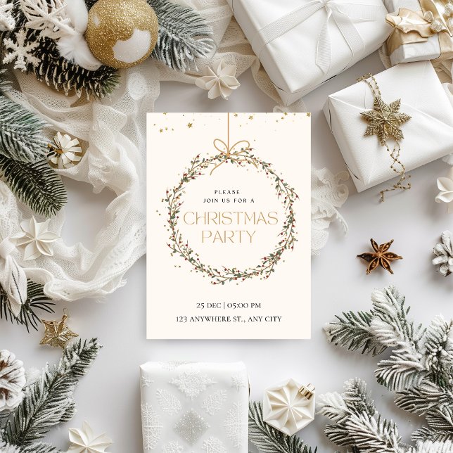 Fintvätt och viskös jul Party Inbjudningar (Skapare uppladdad)