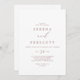 Fintvätt Ro Guld Calligraphy Avslappnad Bröllop Inbjudningar