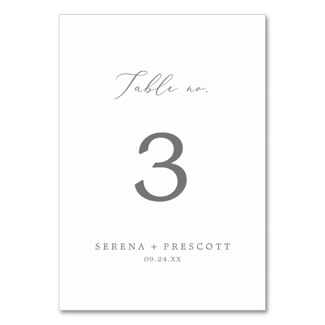 Fintvätt Silver-Bordsnummer Bordsnummer (Framsidan)