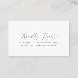 Fintvätt Silver Calligraphy Bröllop OSA Tilläggskort