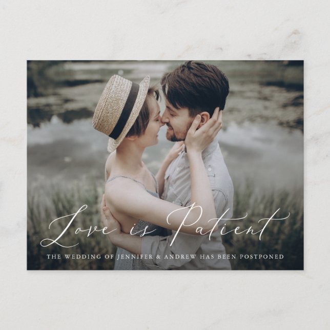 Fintvätt skript Kärlek är Patient Ändra datum Meddelande Vykort (Framsida)