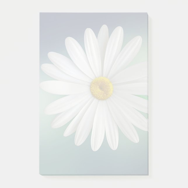 Fintvätt, vit Daisy Post-it Block (Framsida)