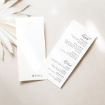 Fintvätt Vita Kalligrafi Modern Bröllop Menu Inbjudningar<br><div class="desc">Utformningen har ett handskrivet teckensnitt och modern minimalistisk design. Designad att samordna med för den europeiska uppsamlingsinbjudan. Om du vill ändra information klickar du på Information. Visa samlingslänken på den här sidan om du vill se alla matchande objekt i den här vackra designen eller se samlingen här: https://bit.ly/3iNzQAD</div>