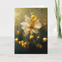 Fintvävar i Golden Sunshine Greeting Card