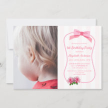 Finurlig En Båge Blommig 1-årsfest